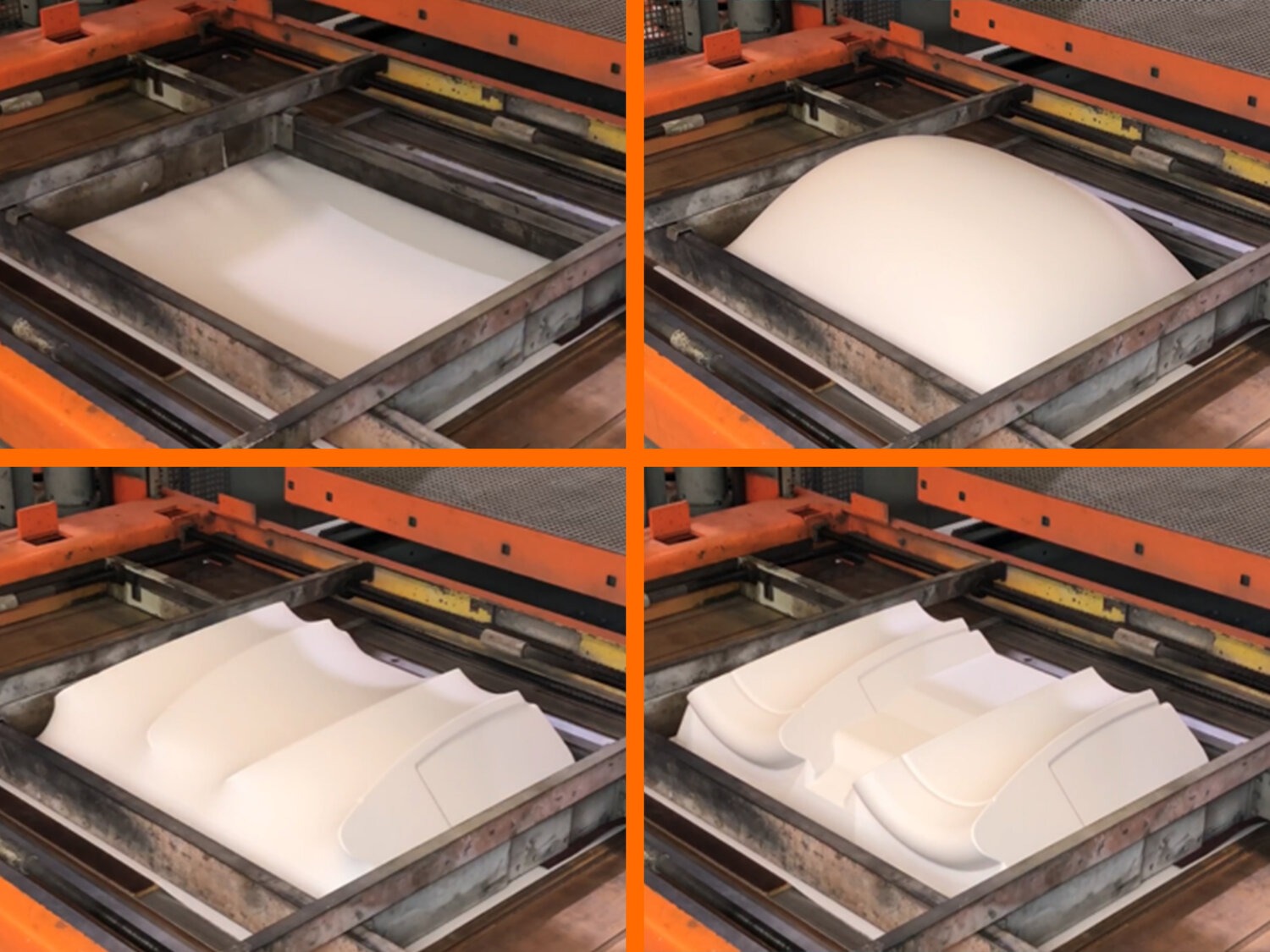 What are the 6 stages of vacuum forming